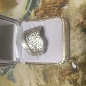 Hand crafted vintage silver spoon rings mens an women's matching sets...